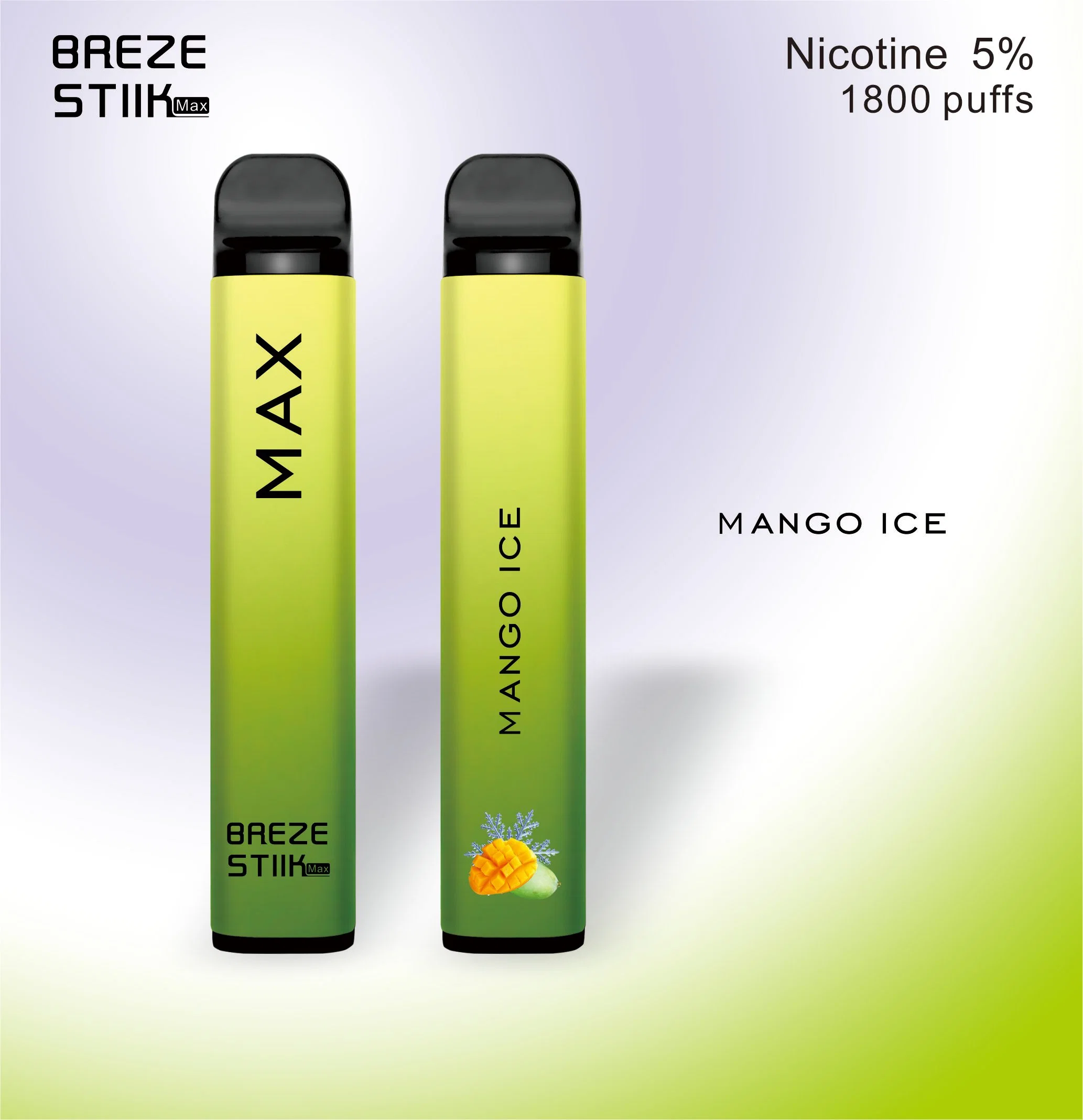 Hot Popular Original Factory Breze Stiik Max 1800puff 6ml Liquid 950mAh Seaweed Extract Liquid