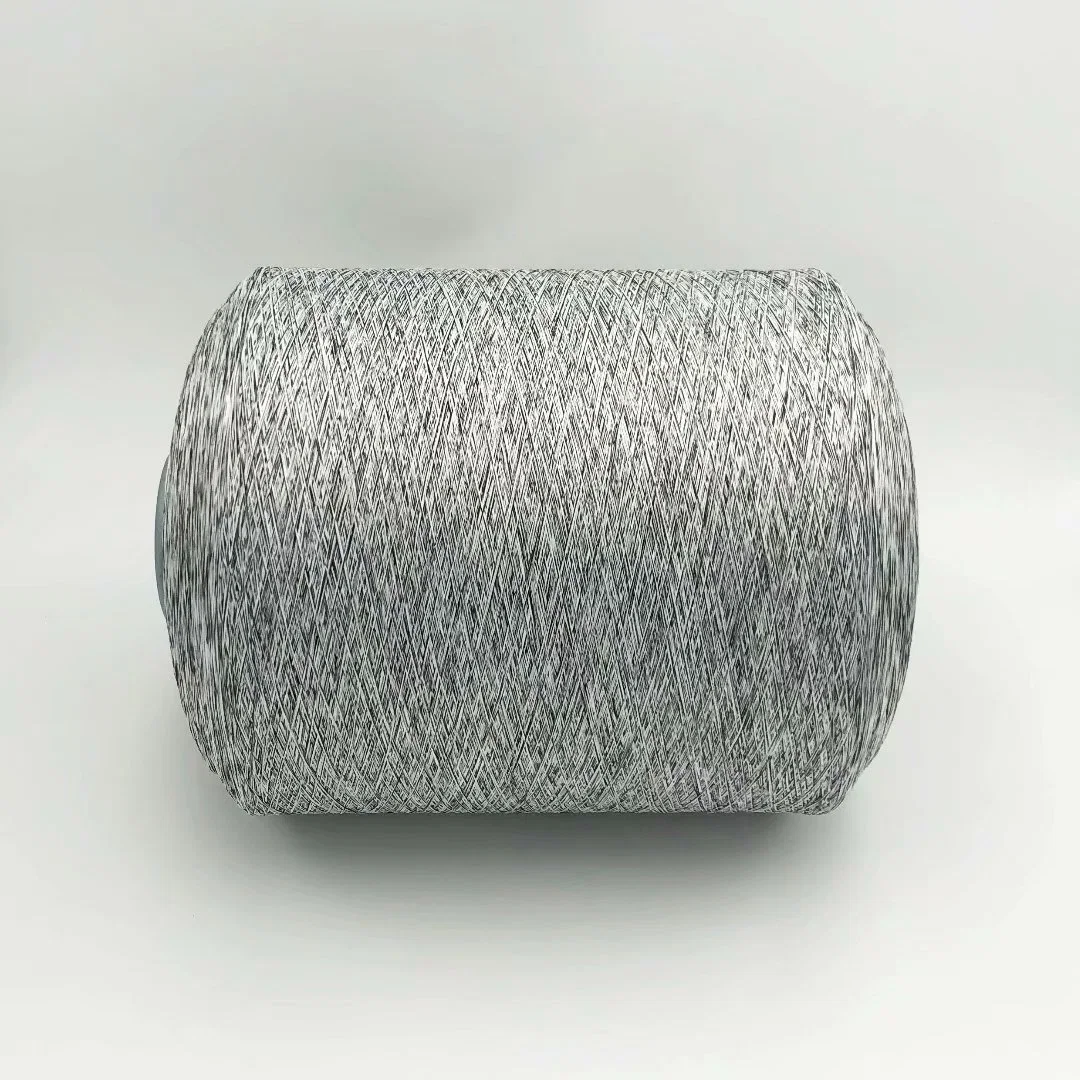 100% Polyester 75D/144f Filament DTY en polyester gris chiné, très demandé