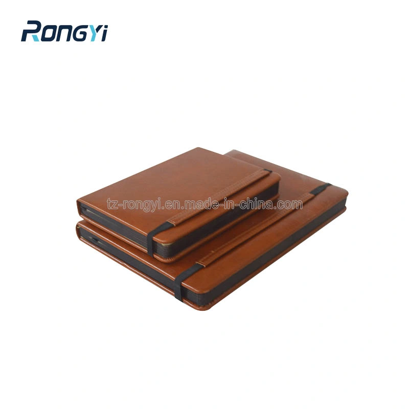 Office Stationery Rubber Elastic Notebook with Lined Printing