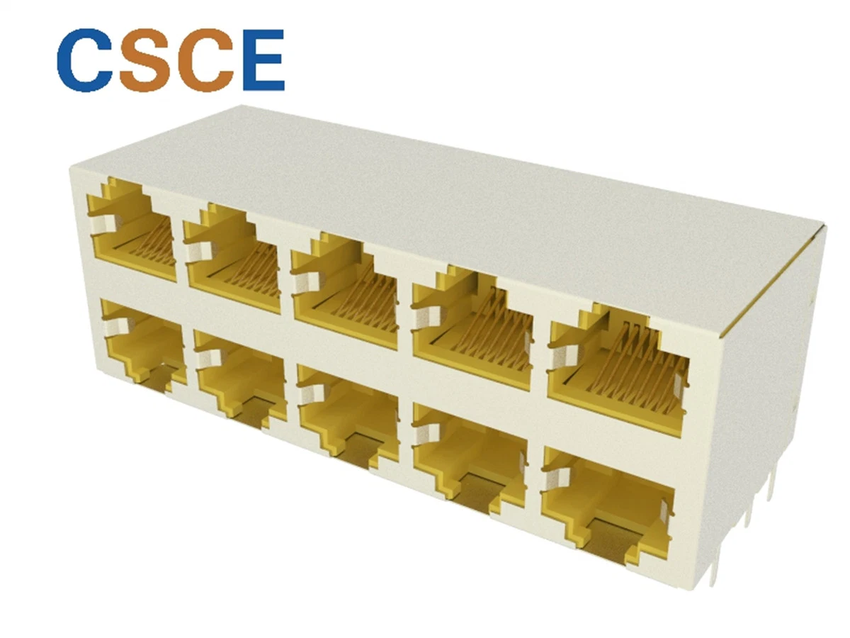 2 X 5 Ports, gestapelt, RJ45 Netzwerksockel