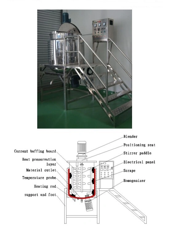 Equipos industriales de lavado líquido Mezclador de homogeneización