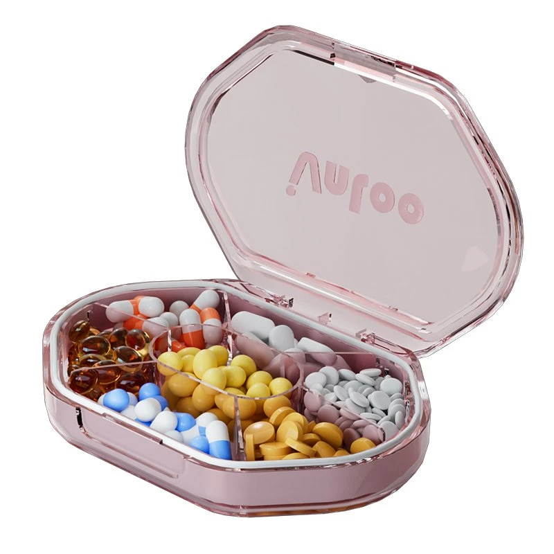 Japan 7 Days Pill Capacity Small Portable Medicine Dispenser Box