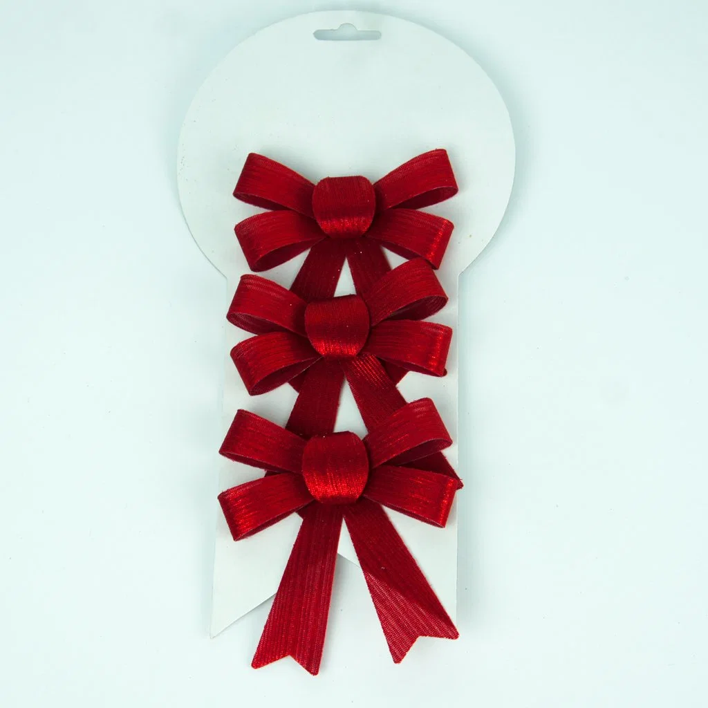 Custom Xmas Tree Gift Decoration Home Ornament Christmas Ribbon Bows3