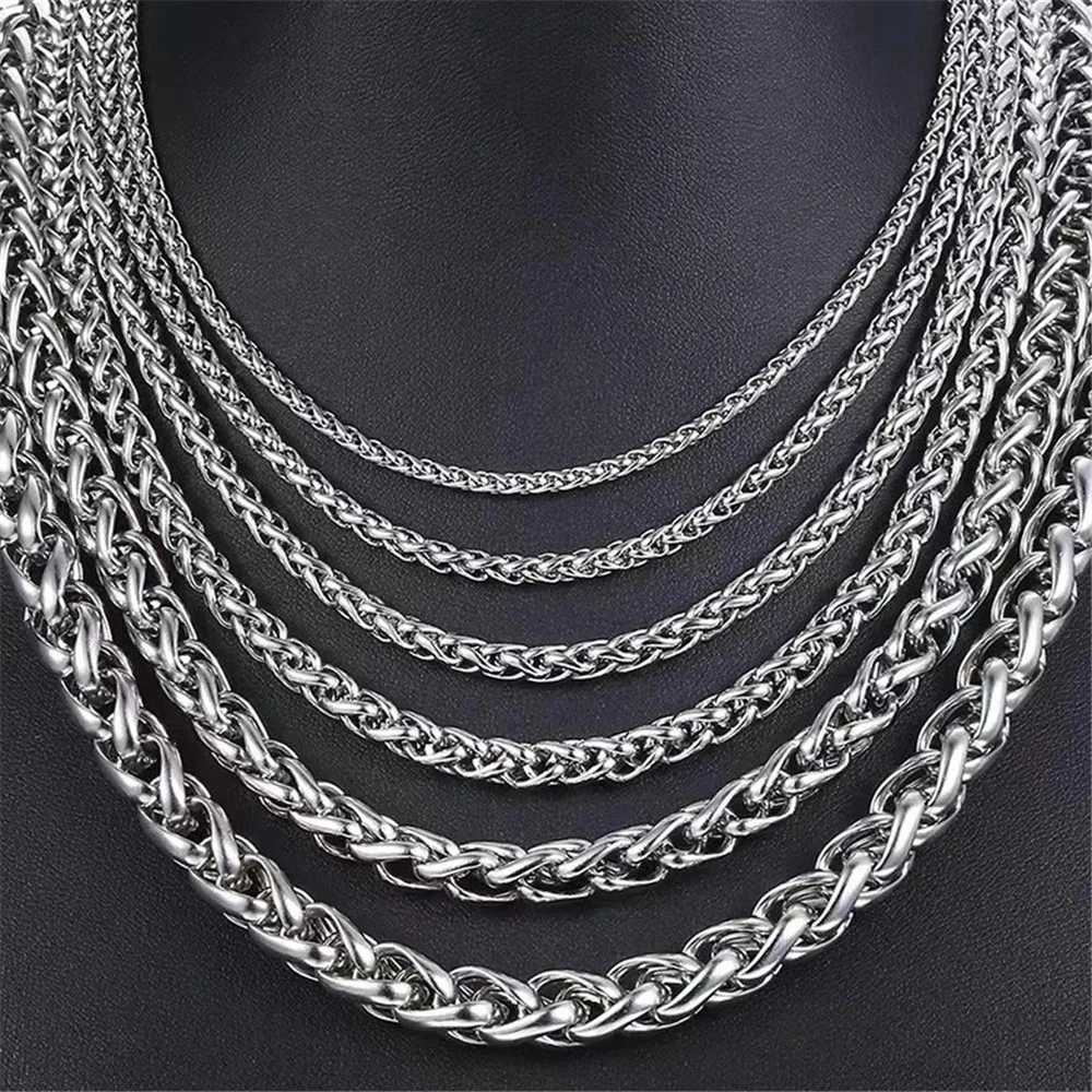 Silver Stainless Steel Chain Twist Rope Chain