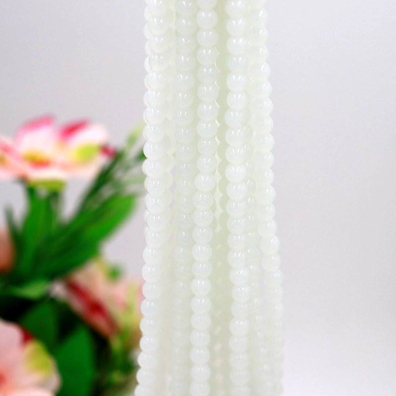 Imitation Jade Round Glass Craft Beads Crystal Beads for Jewelry Making