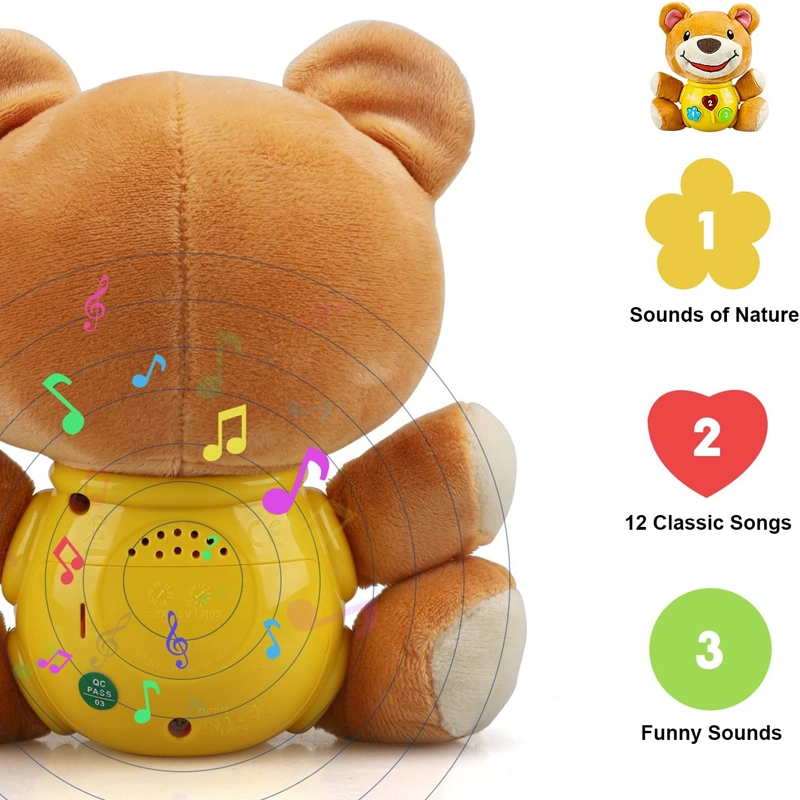 Bebé Juguetes Musicales juguetes Toddle iluminan bebé lindo oso de peluche juegos de aprendizaje de juguete para bebé niño niña bebé juguetes interactivos