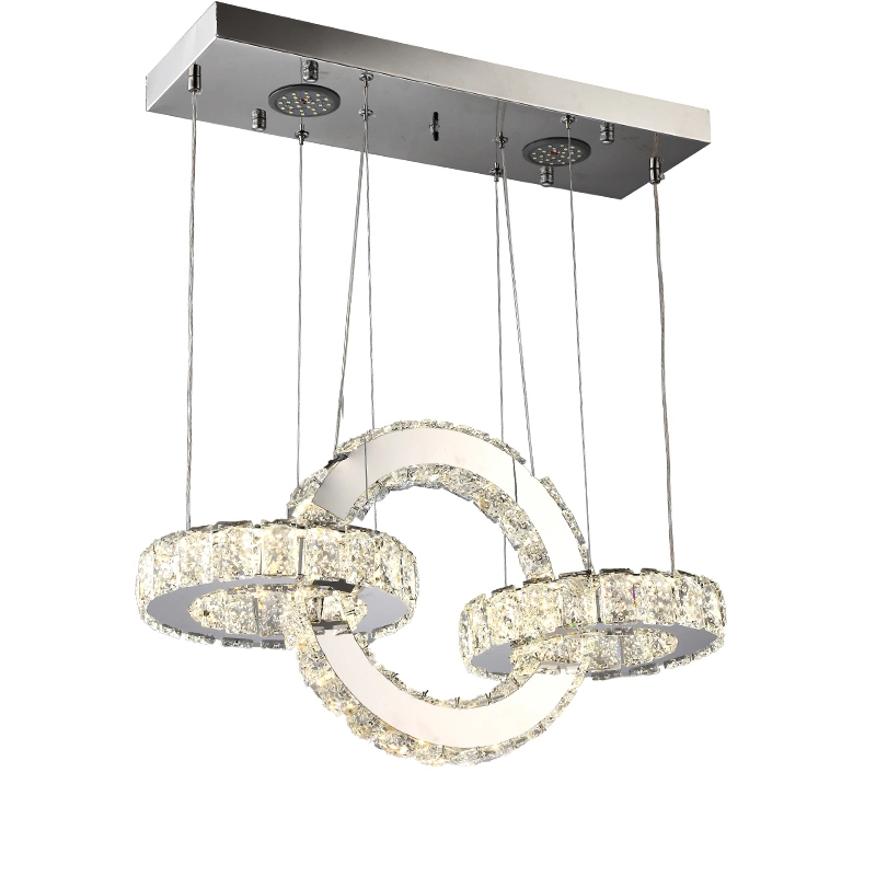 Moderne Lampe Wohnzimmer Kristall Kronleuchter Licht Anhänger für zu Hause Lichtdekoration