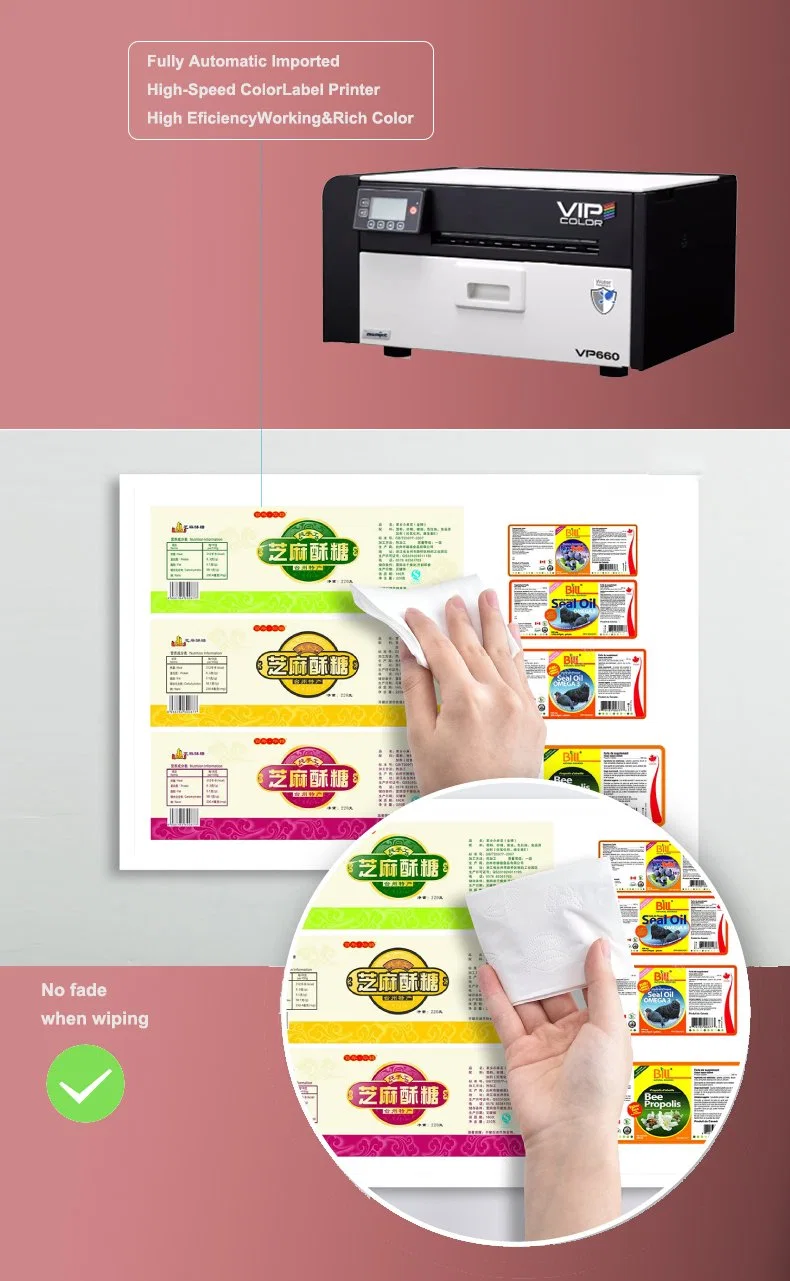 Food Price Tags Rightint Carton A4, in Rolls, OEM Lipstick CT Pet Vinyls