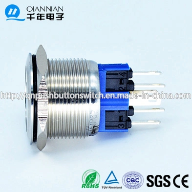 22mm DOT LED Lacthing 1no1nc Indicate Stainless Steel Switch