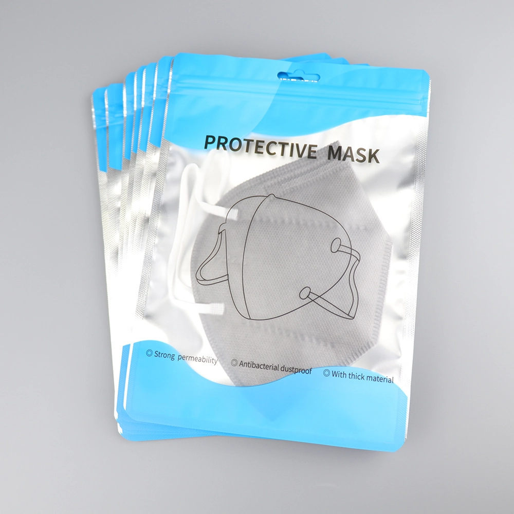 Eco Friendly Custom Made Logo Face Mask Bags Reusable Clear Face Mask Plastic Storage Packaging Bag