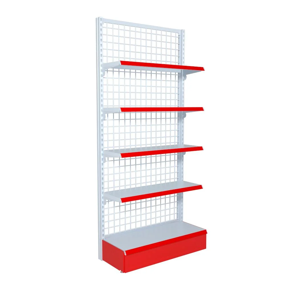 2022 Wire Mesh Gondola Shelving White Supermarket Racks Shelves