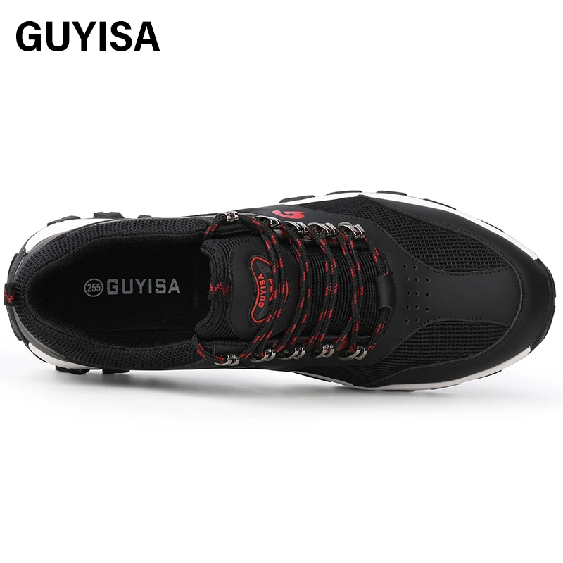 أحذية السلامة الصيفية من الجلد المصنوع من الألياف الدقيقة من Guyisa + قماش شبكي مطاطية مصر