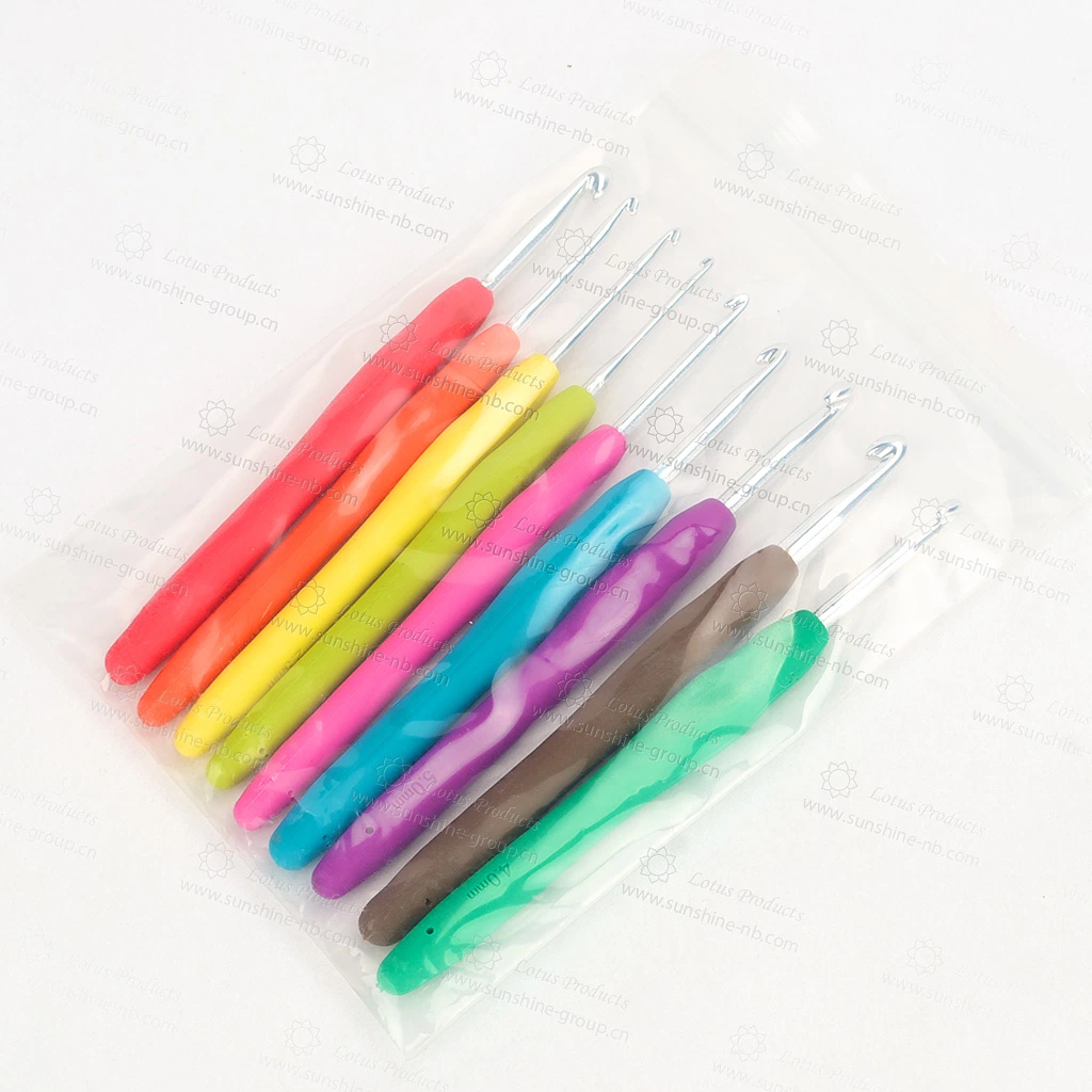 Soft Rubber Handle Crochet Hook Set