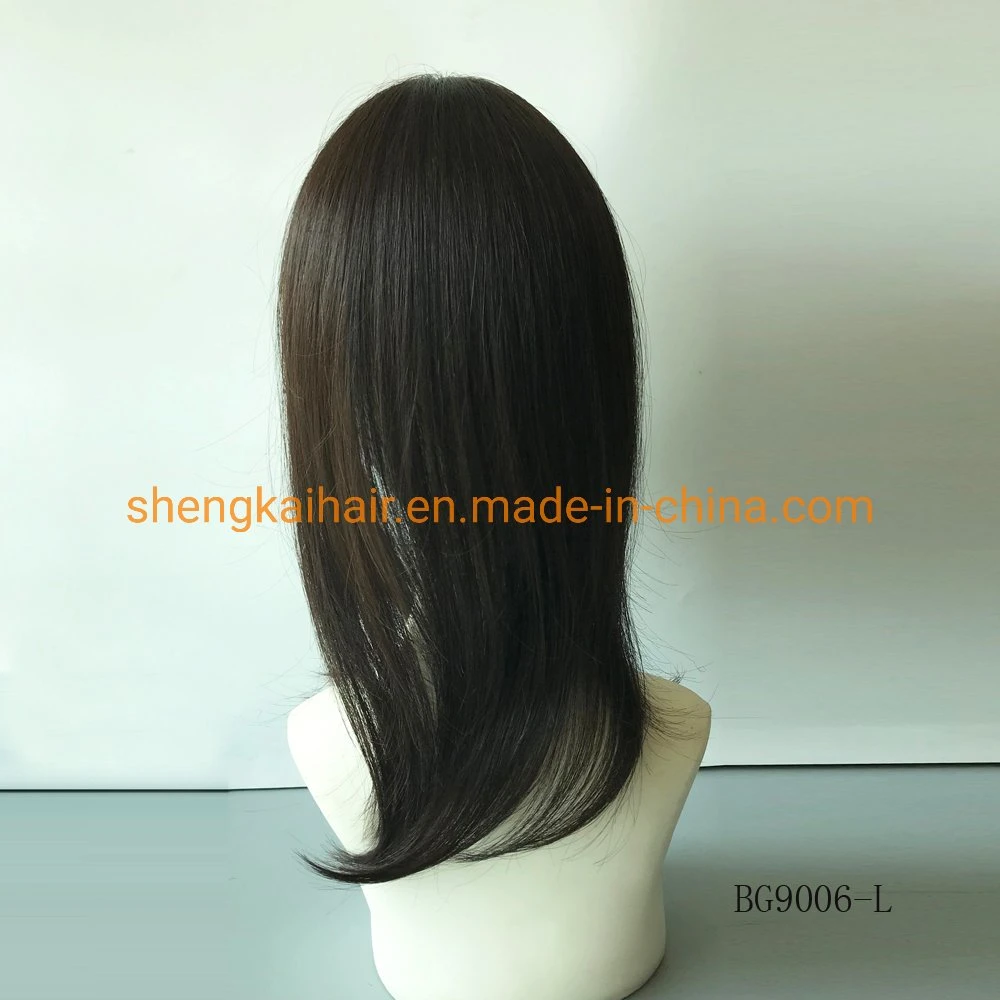 Wholesale/Supplier Premimum Quality Full Handknotting Human Hair Synthetic Hair Bang Topper Hair