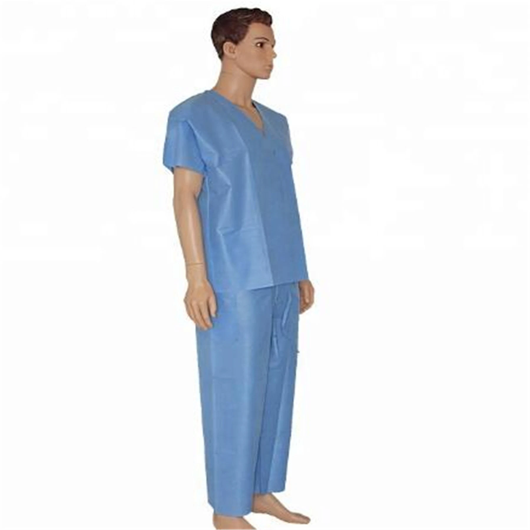 Pyjama jetable uniforme avec haut et pantalon élastiques