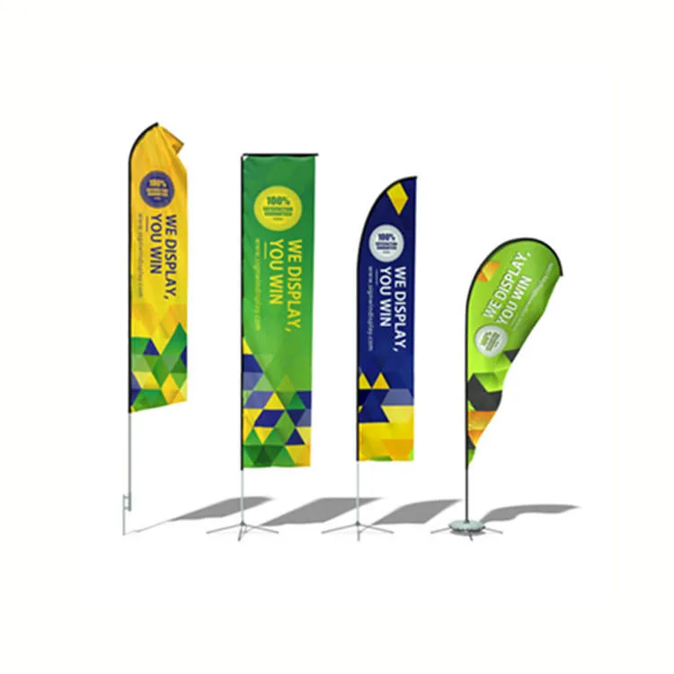 Advertising Custom Flying Banners Bow Teardrop Flag Wholesale/Supplier Beach Feather Flag Banners