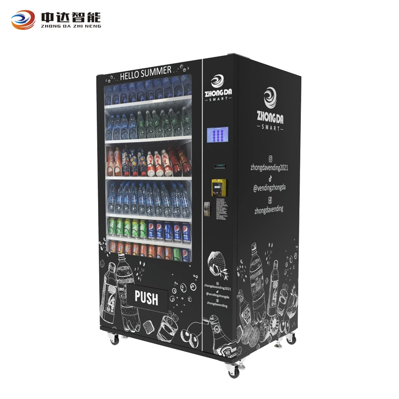 New Design Automatic Touch Screen Cold Drinks and Snacks Vending Machines