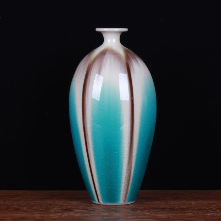 Mayorista/Proveedor Jingdezhen moderno Horno de Casa Cambiar Ceramic Vase Moda simple Jarrón de porcelana de color glazé