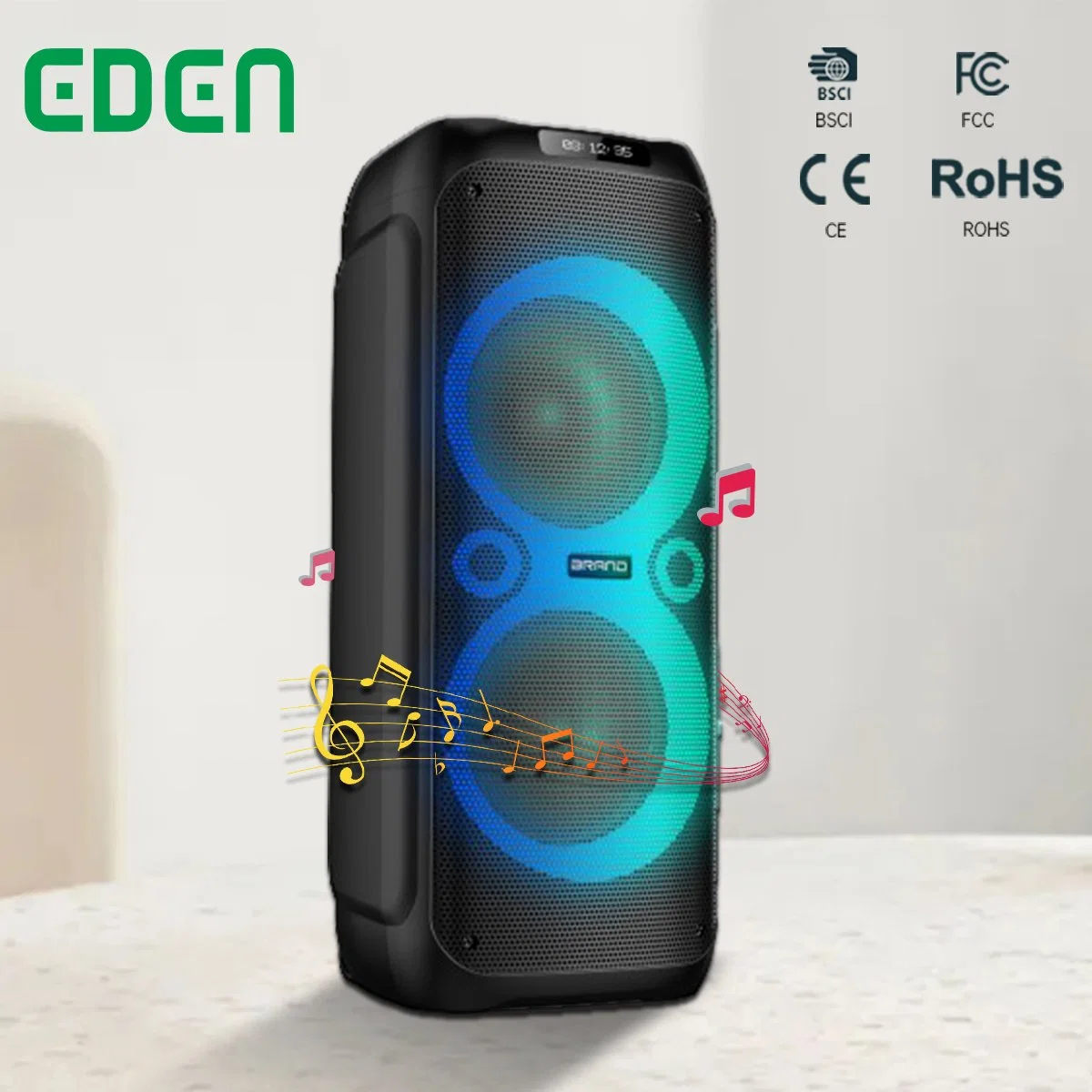 Wholesale Big Bluetooth Speaker Dual 12 Inch Wireless Speaker Guangzhou Eden Electronic Party Speaker