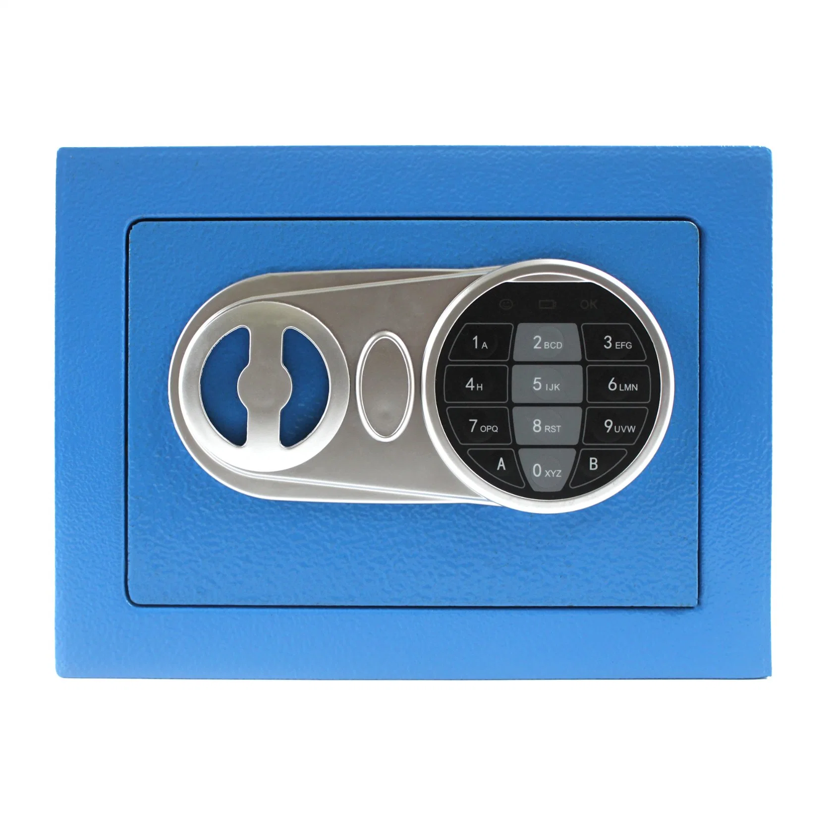 Blue Mini Metal Locker Safe Box Hidden Secret Compartment Stash Electronic Safe Locker Front for Almirah (USE-170EK)