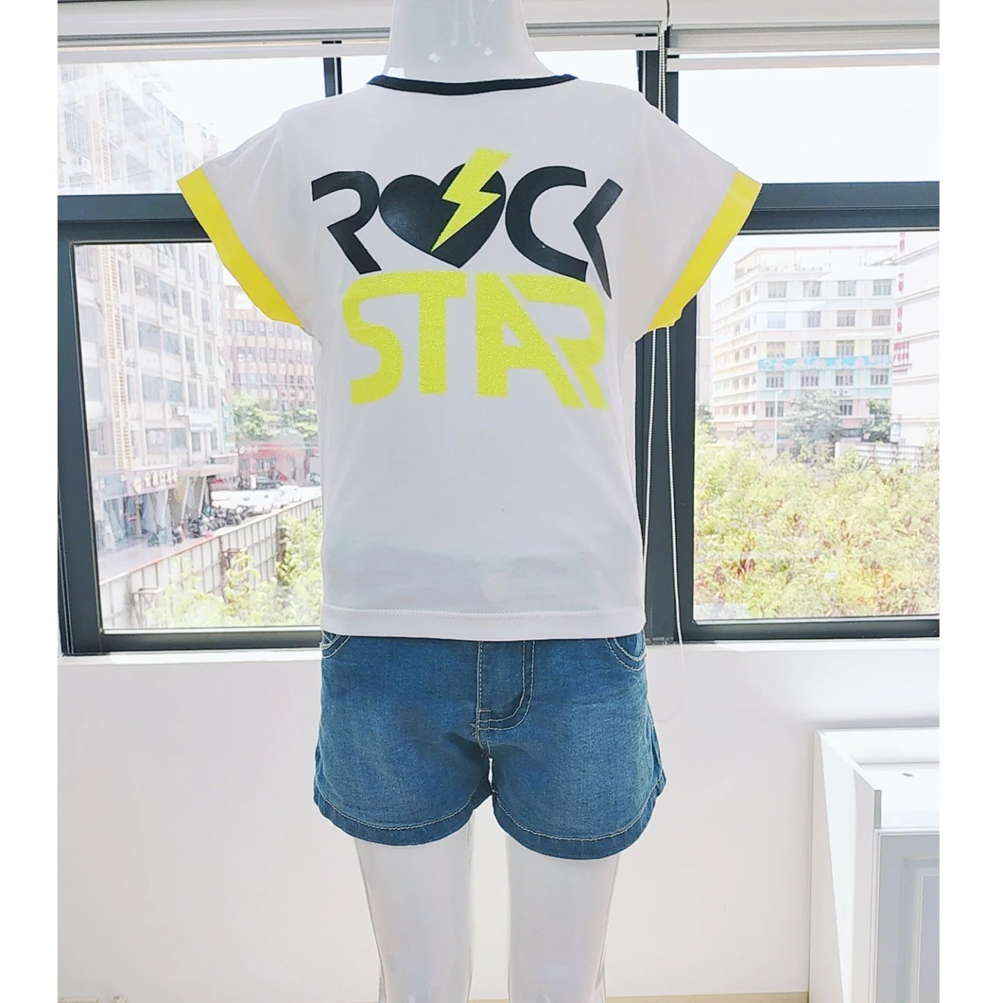 Children's Clothing Set Girls Cartoon Printing Suit Children Summer Short Sleeve 2 Pieces Children