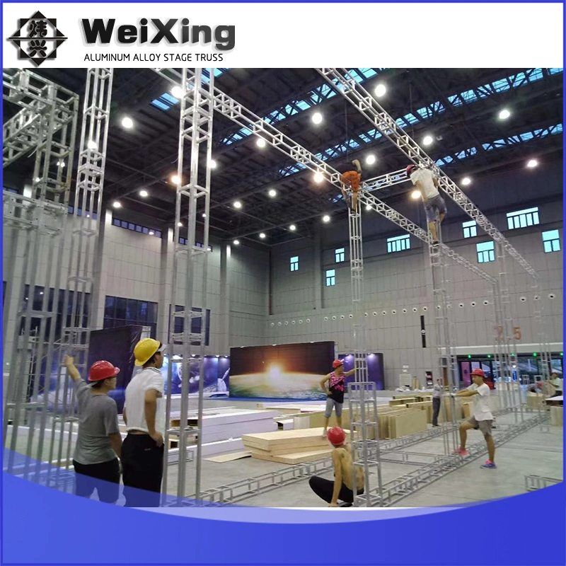 Messe Portable Ausstellung Konzert Veranstaltungen Hochzeit Bühne Beleuchtung Show Lautsprecher Aluminium Truss mit gebogenem Dach LED-Display Hintergrund Werbung Traversen