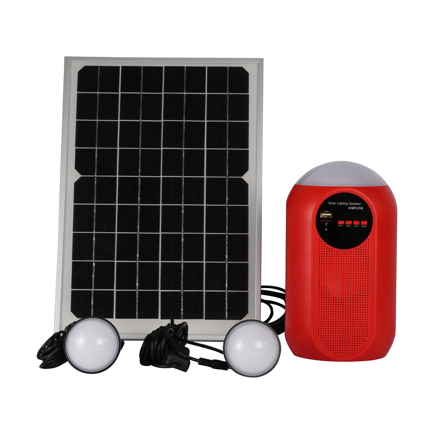 Solar System with Speaker Solar Generador of Lithium Battery Built- in with FM MP3