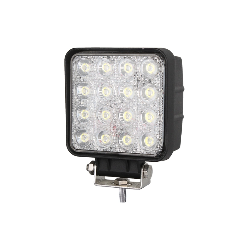 Emark 48W Epistar 4inch 12/24V Square LED Work Light for Forklift Tractor Truck