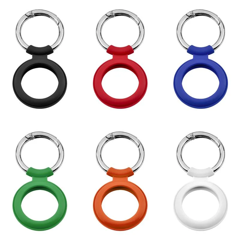 High quality/High cost performance  and Direct Original Factory Price Locator Silicone Case Round Shape Keychain Hook Mini Tracker Protective Case Silicone Keychain