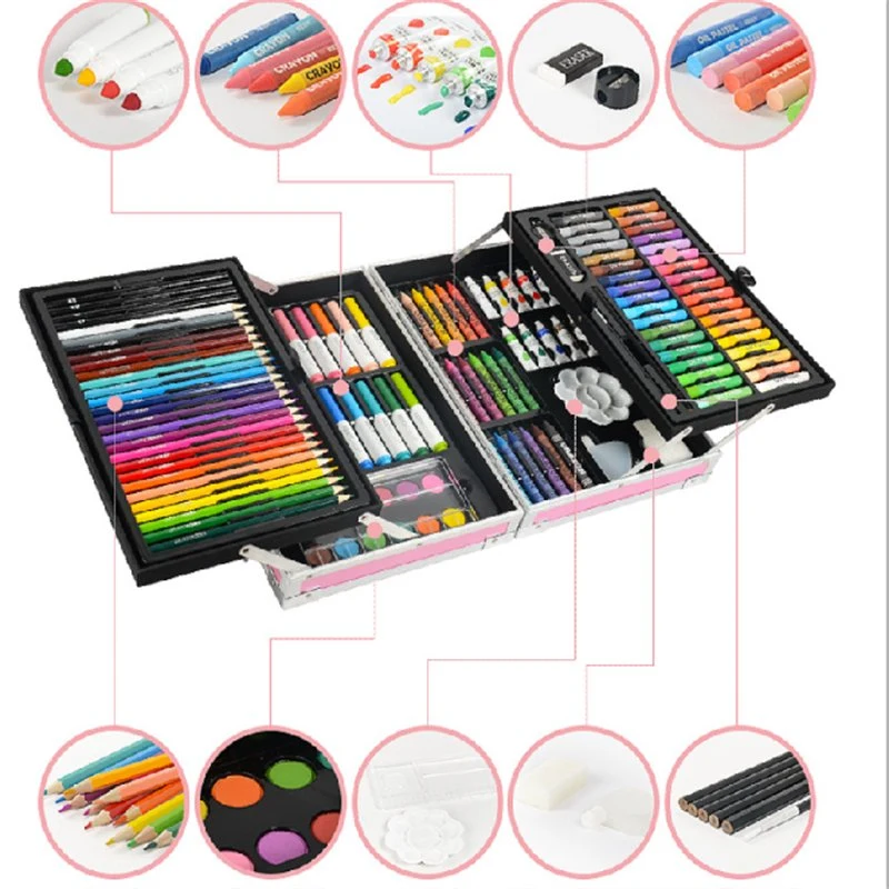 Painting Set Gift Box Student Watercolor Pen Brush Art Supplies Children&prime; S Brush Set