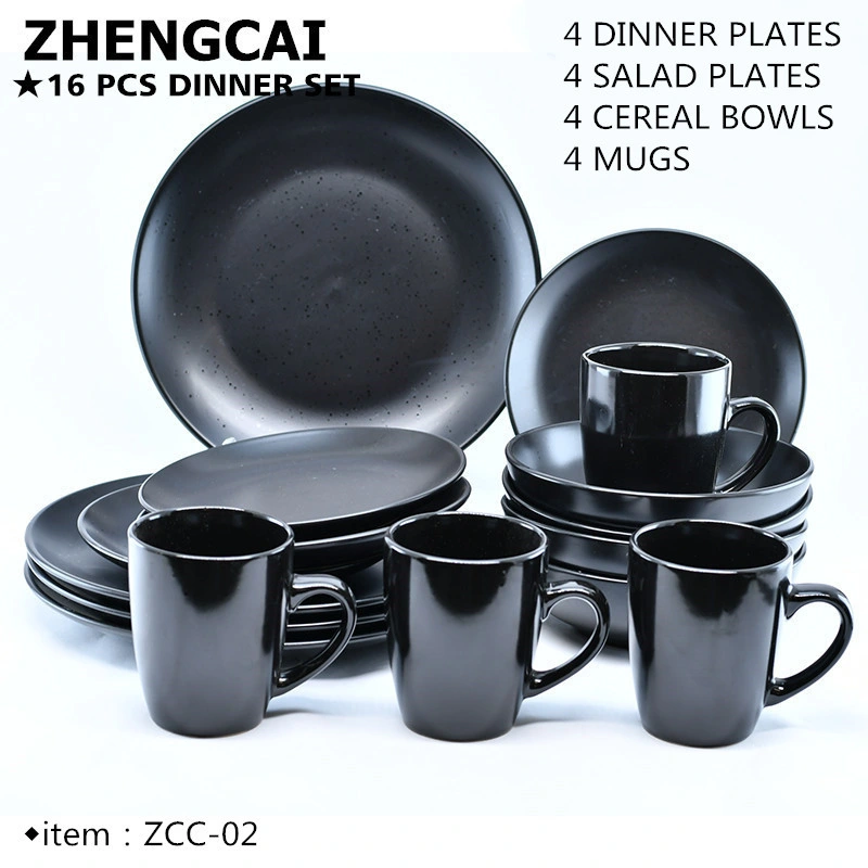 16 STÜCK Geschirr/Fabrik Direktverkauf/Custom Logo Steinzeug Farbig Promotion Porzellan Geschirr Keramik Dinner Set für den täglichen Gebrauch