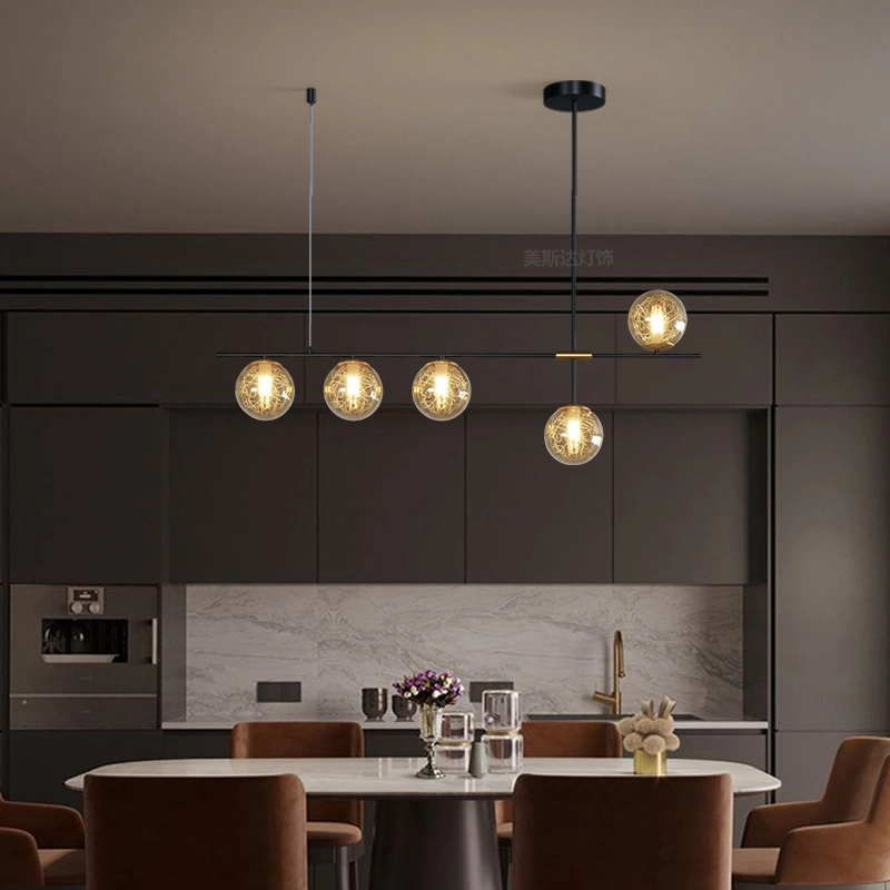 Lights Nordic Chandelier Light Luxury LED Glass Ball Dining Room Light Living Room Chandelier Bedroom Lamp Jt