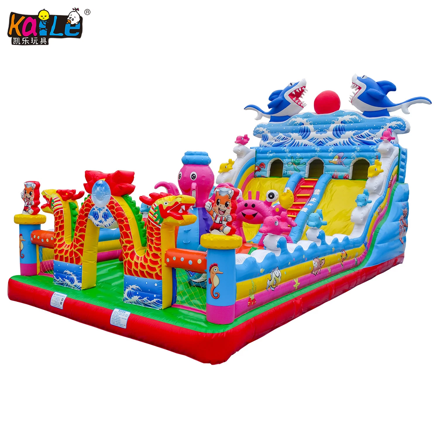 by Discount Tiger Animal Theme Inflatable Castle Bouncy Castle with Slide for Sale