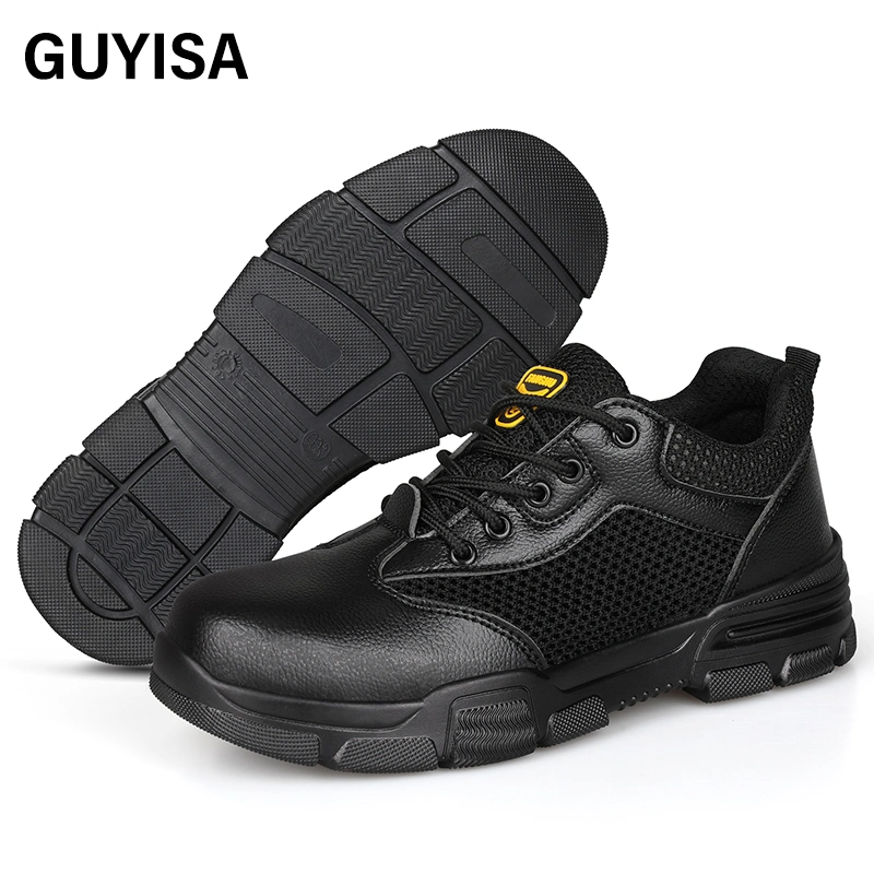 Guyisa New Labor Protection Shoes Manufacturers Direct Wear - Resistant Solid Soles Soft Faux Suede Upper Steel to