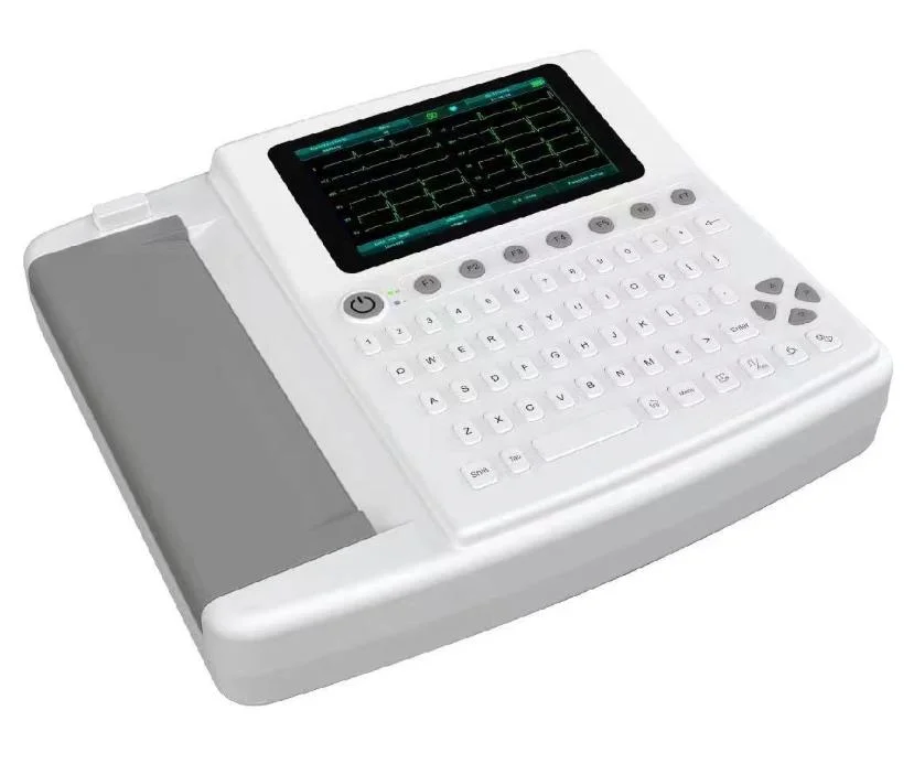 Hospital Medical Portable Digital 12 Channel 12 Lead Electrocardiogram EKG ECG Test Machine for Sale