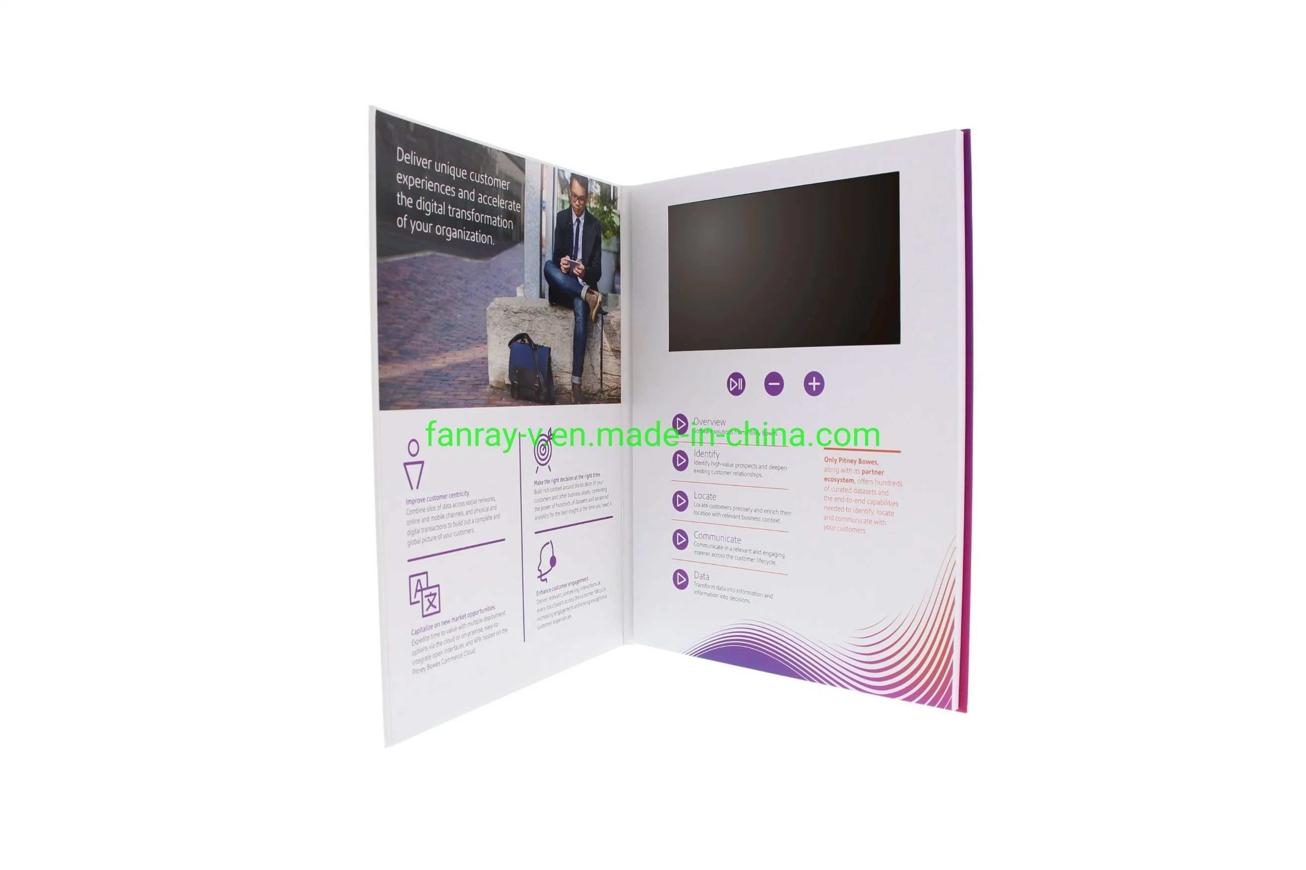 High quality/High cost performance  Factory Price Personalised 7inch LCD Video Greeting Card Video Mailer for VIP Customer