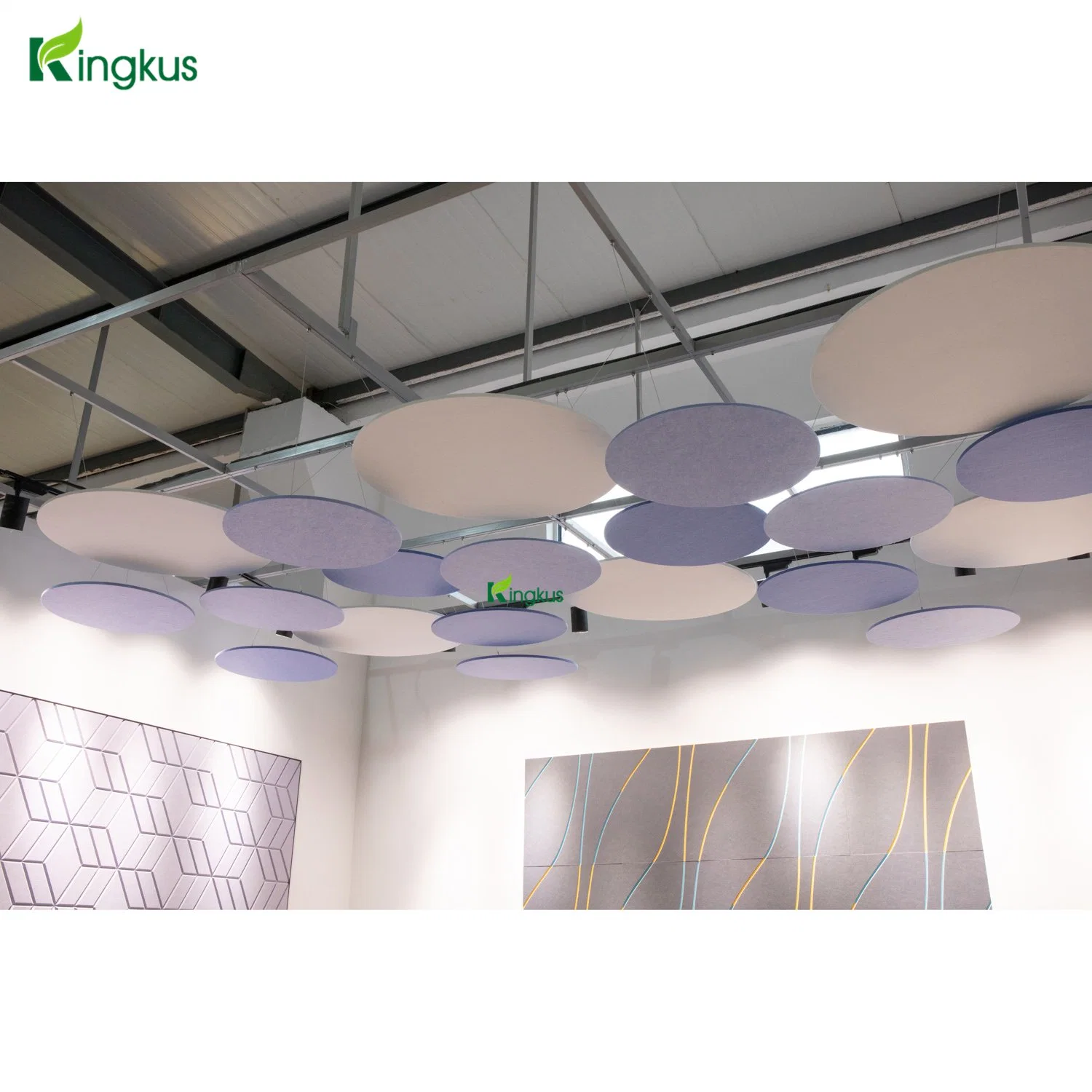 Sound Absorption Pet Acoustic Wall Panel Bafflas Ceiling Acoustic System U Keel