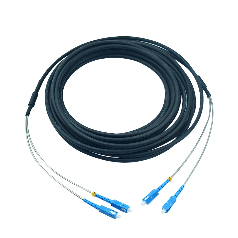 SC LC FC St multimodo de 2 núcleos y 4 núcleos Cable de fibra óptica