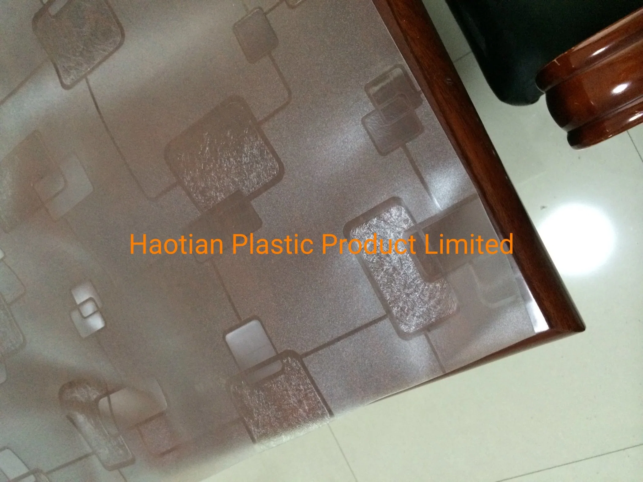 Película transparente de PVC Mantel para aplicaciones de oficina y hogar