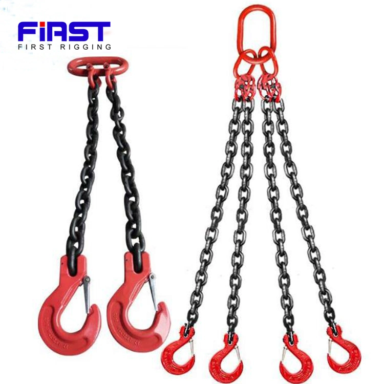 G80 Alloy Steel Three Legs Lifting Chain Sling for Port Transportation