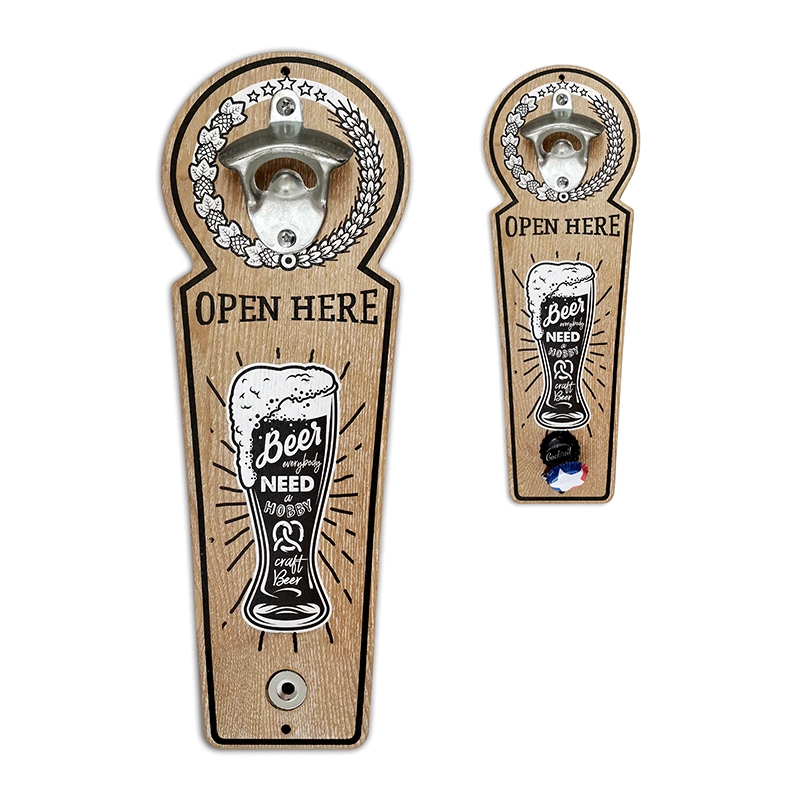 Popular Creative Design MDF Bottle Opener with Magnet