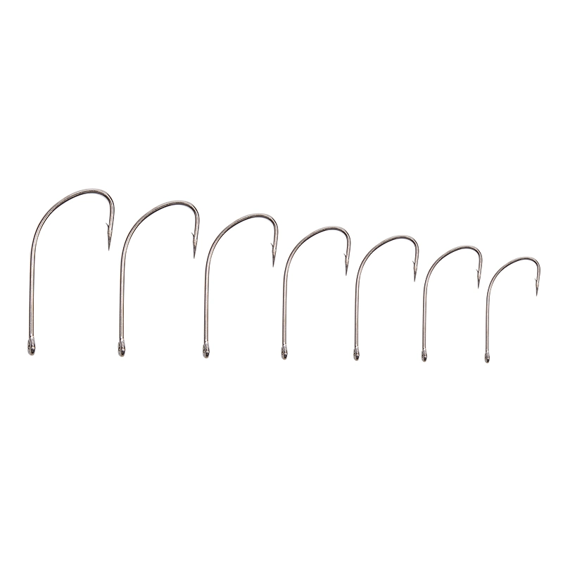 High Carbon Steel White Nickel Plated Fly Tying Fishing Hooks for Saltwater