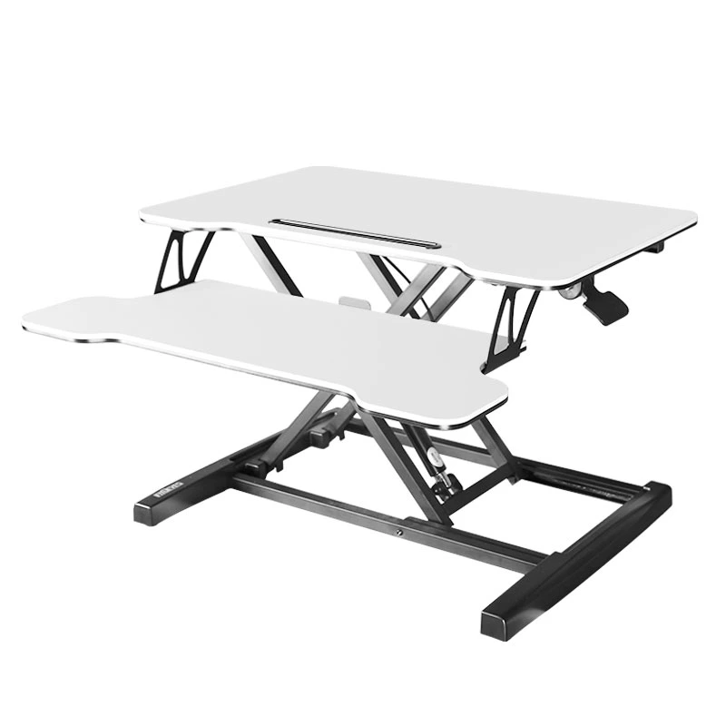 Rehausse de bureau ergonomique pliable réglable en hauteur pneumatique Convertisseur de bureau de statif de siège