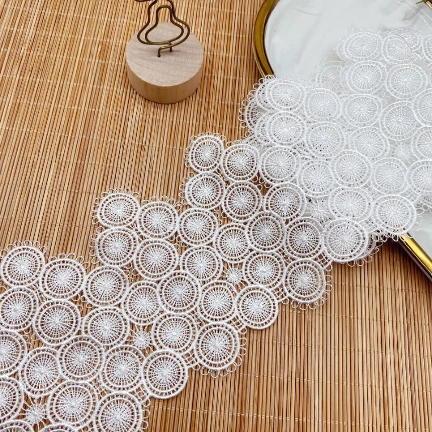 Garment Accessories Clothing Accessories Polyester Fine Thread Circle Polyester Barcode Water-Soluble Embroidery Lace