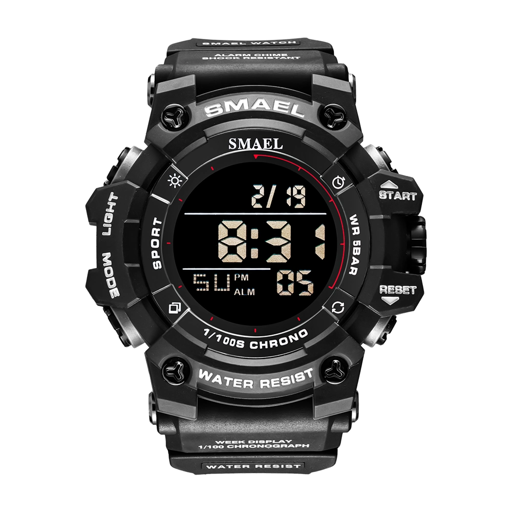 Army Green Plastic Strap Fashion Water Resistant Watch Back Analog Digital Sport Alarm Wrist Watch