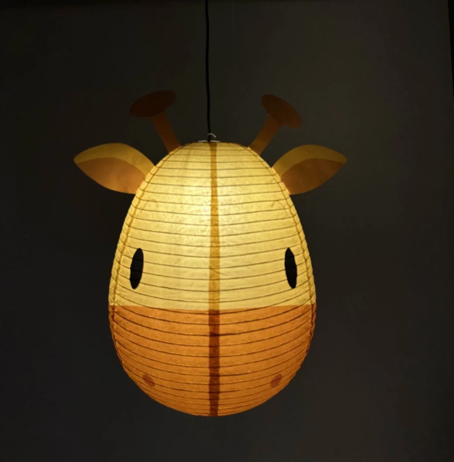 Indoor Decorative Handcrafted Giraffe Hanging Paper Lantern for Kids' Room Decoration