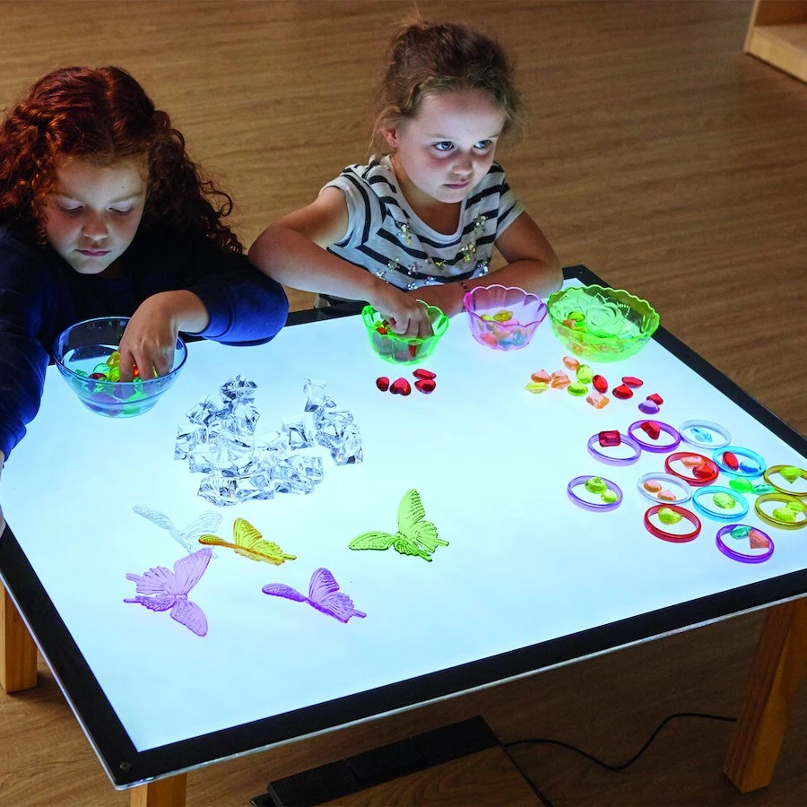 Niños educativos Juega a la mesa de luces LED de preescolar sensorial para Niños