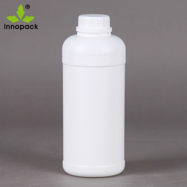 1 botella de litro de plástico HDPE envase a prueba de manipulaciones con fertilizante líquido/plaguicida botella de plástico