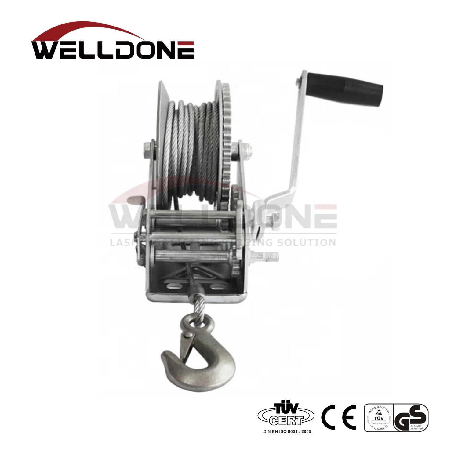 2500lbs Heavy Duty Lifting Manual Hand Winch with Cable