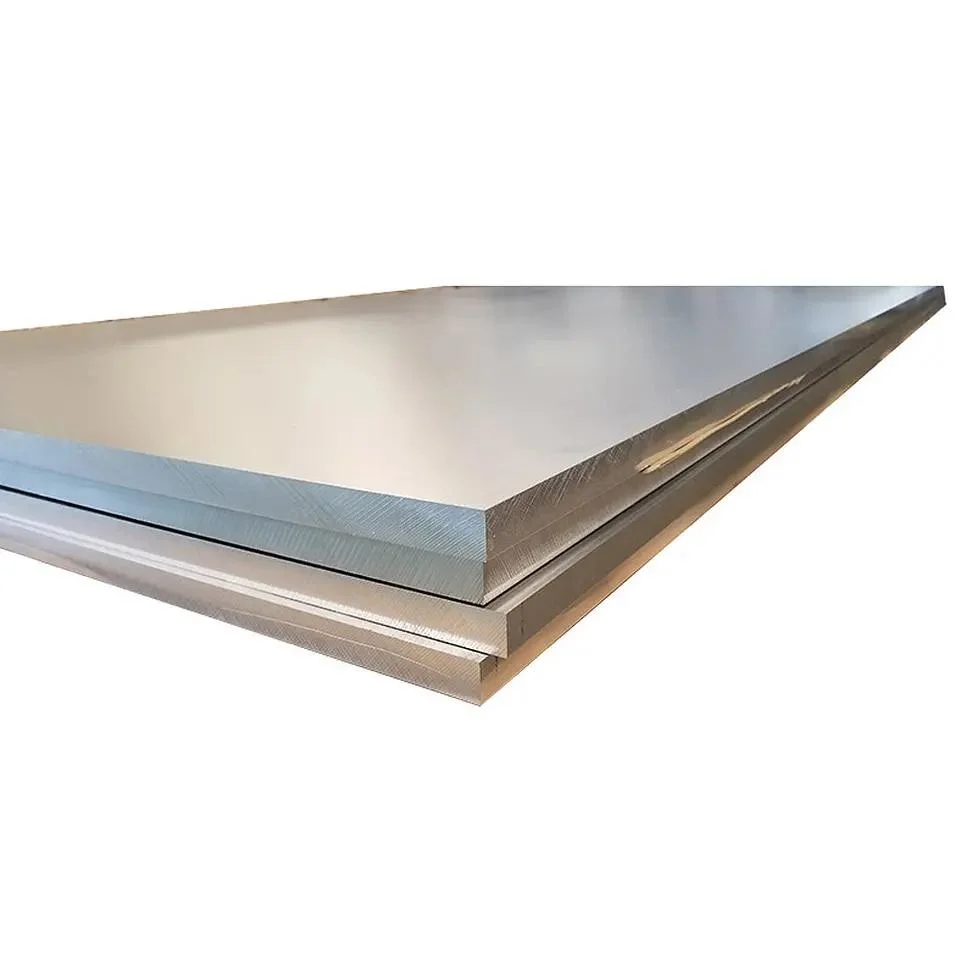 Supplies Customized 1100 1060 1050 3003 3004 5052 5083 5086 6061 6063 8011 Aluminium Plain/Flat Plate/Sheet with PVC Film for Building Materials